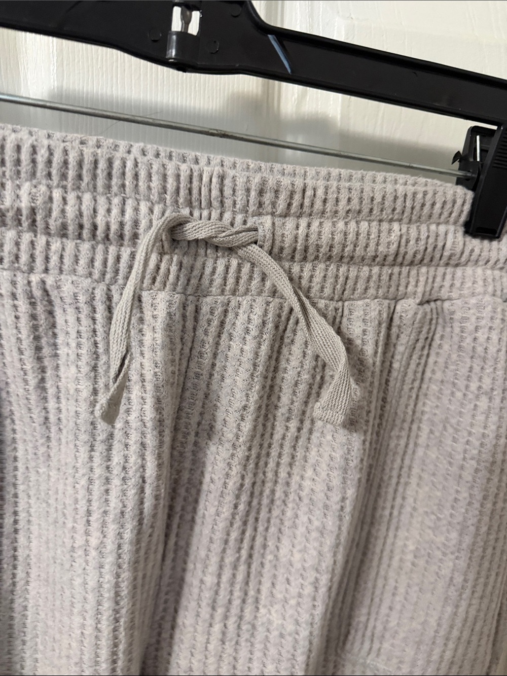 Natural Reflections Women's Ribbed Drawstring Joggers - Light Gray - Picture 3 of 4